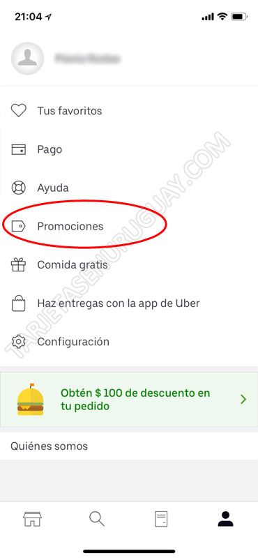 Como Cargar el Codigo Promo de Uber Eats